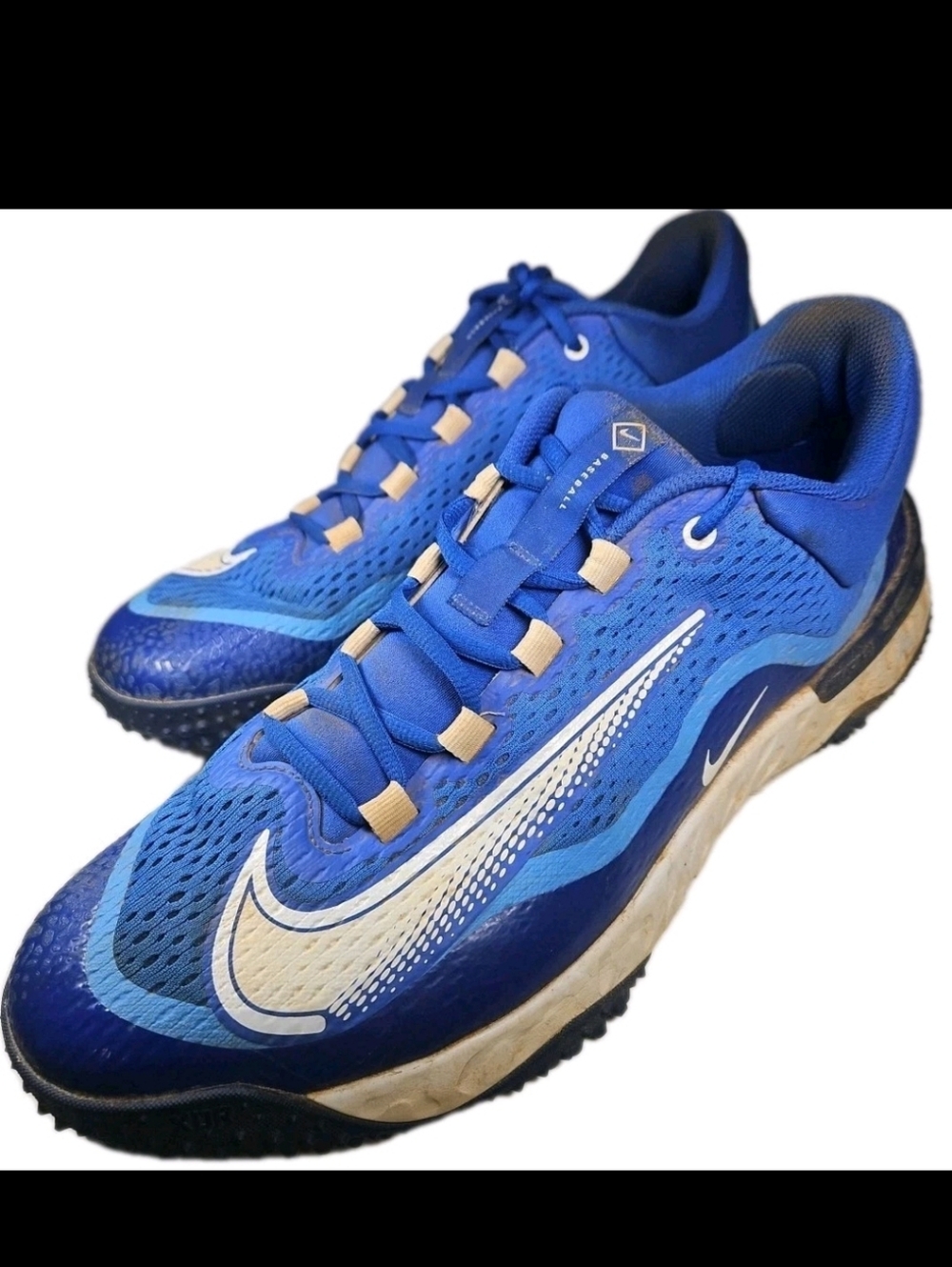 Nike Alpha Huarache Elite 4TF Hyper Royal Men Sz14 Run Walk Y2k DJ6523-414[6E